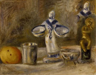 Still Life with a Faience Figure, 19th century